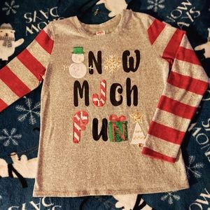Girl's Christmas long-sleeved shirt